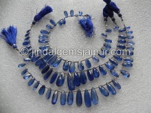 Kyanite Faceted Long Pear Shape Beads